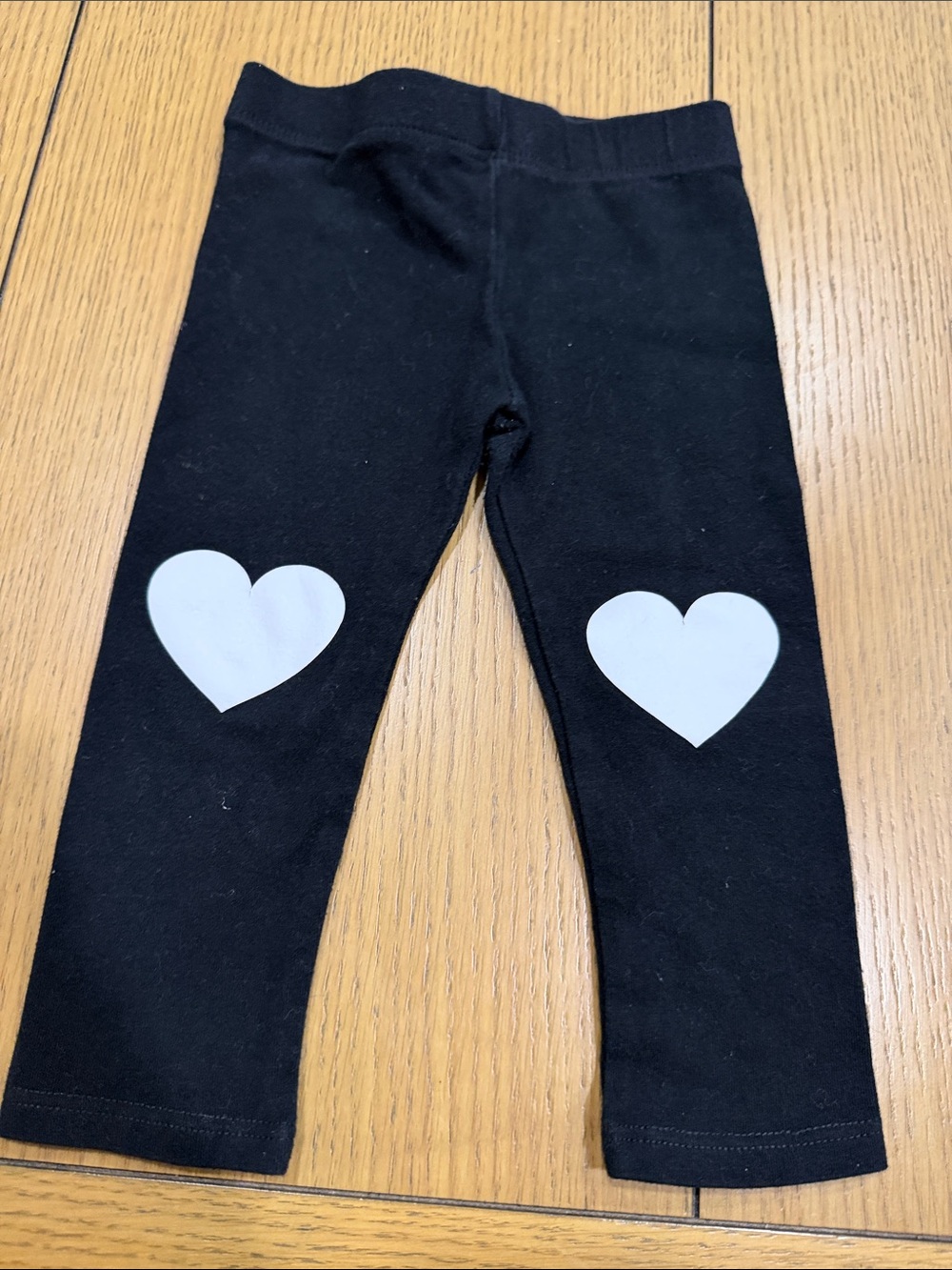 Rock & Candy Black Leggings with White Heart Knees